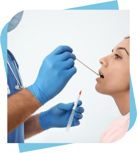 dental patient swabbed at clinic